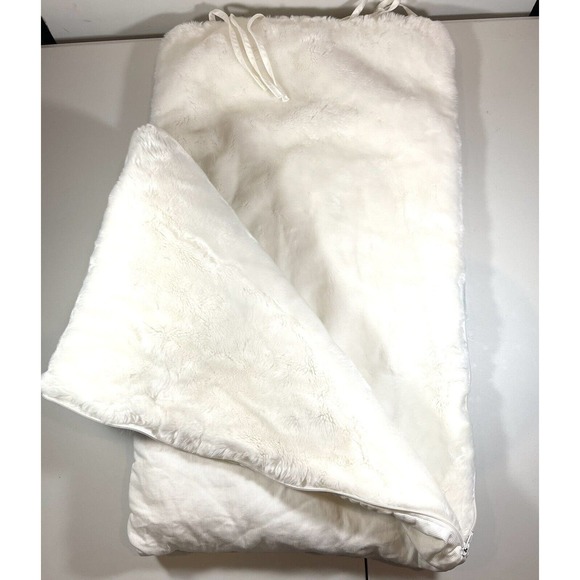 Plush Baby Sleeping Pad Bag Made In France White For 0-12 Months Co-sleep Crib - Picture 5 of 15